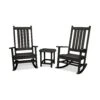 POLYWOOD Vineyard 3-Piece Rocking Set with Matching Side Table -VERMONT WOODS Vineyard 3 Piece Rocking Set