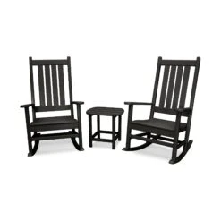 POLYWOOD Vineyard 3-Piece Rocking Set with Matching Side Table