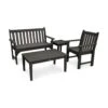POLYWOOD Vineyard 4-Piece Outdoor Bench Seating Set -VERMONT WOODS Vineyard 4 Piece Bench Seating Set