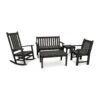 POLYWOOD Vineyard 5-Piece Bench & Rocking Chair Furniture Set 2 POLYWOOD Vineyard 5-Piece Bench & Rocking Chair Furniture Set -VERMONT WOODS Vineyard 5 Piece Bench Rocking Chair Set