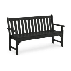 POLYWOOD Vineyard 60" Garden Bench 12 POLYWOOD Vineyard 60" Garden Bench -VERMONT WOODS Vineyard 60 Inch Garden Bench GNB60BL Black