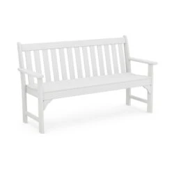 POLYWOOD Vineyard 60" Garden Bench 17 POLYWOOD Vineyard 60" Garden Bench -VERMONT WOODS Vineyard 60 Inch Garden Bench GNB60WH White