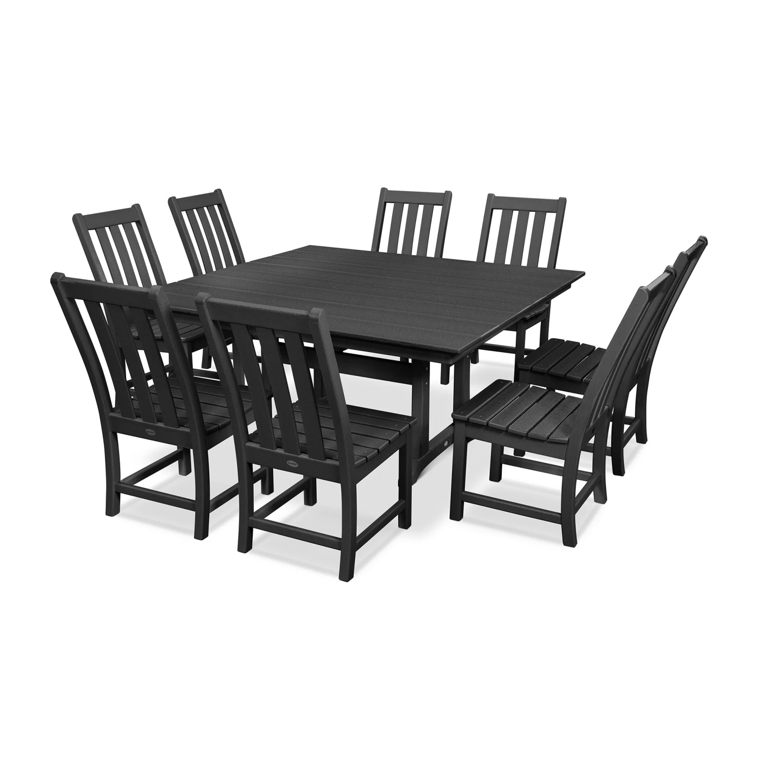 POLYWOOD Vineyard 9-Piece Farmhouse Trestle Dining Set 5 POLYWOOD Vineyard 9-Piece Farmhouse Trestle Dining Set - Image 3
