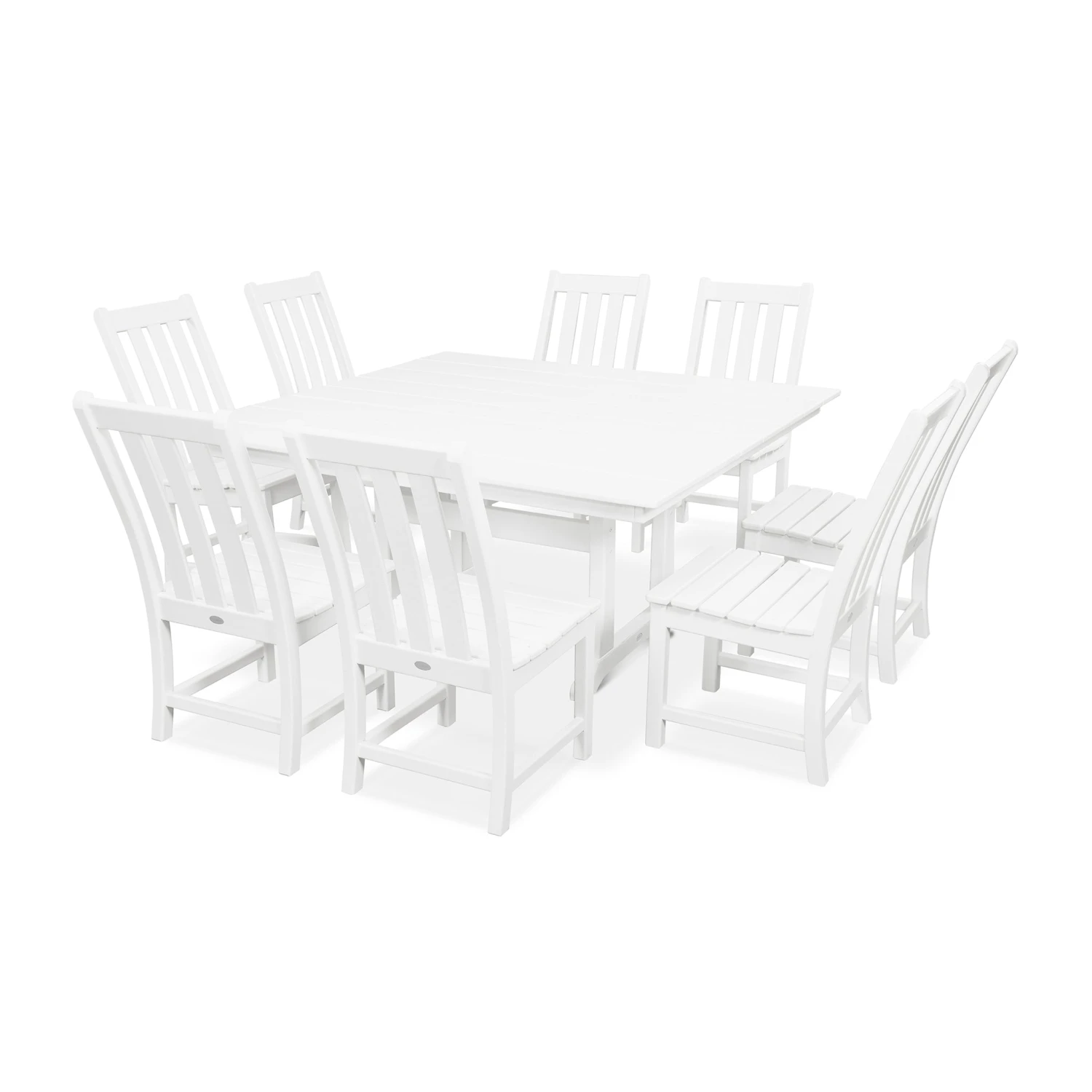 POLYWOOD Vineyard 9-Piece Farmhouse Trestle Dining Set 9 POLYWOOD Vineyard 9-Piece Farmhouse Trestle Dining Set - Image 7