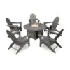 POLYWOOD Vineyard Adirondack 6-Piece Chat Set with Fire Pit Table 1 POLYWOOD Vineyard Adirondack 6-Piece Chat Set with Fire Pit Table -VERMONT WOODS Vineyard Adirondack 6 Piece Chat Set with Fire Pit Table