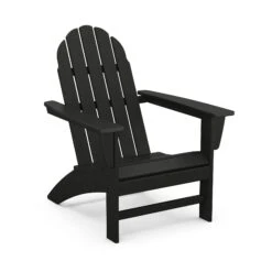 POLYWOOD Vineyard Adirondack Chair - Durable All-Weather Seating -VERMONT WOODS Vineyard Adirondack Chair AD400BL Black