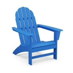 POLYWOOD Vineyard Adirondack Chair - Durable All-Weather Seating -VERMONT WOODS Vineyard Adirondack Chair AD400PB Pacific Blue