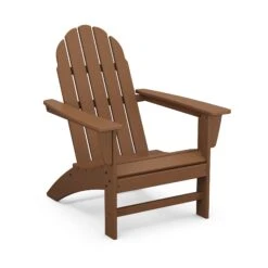 POLYWOOD Vineyard Adirondack Chair - Durable All-Weather Seating -VERMONT WOODS Vineyard Adirondack Chair AD400TE Teak