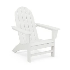 POLYWOOD Vineyard Adirondack Chair - Durable All-Weather Seating -VERMONT WOODS Vineyard Adirondack Chair AD400WH White