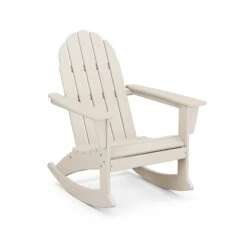 POLYWOOD Vineyard Adirondack Rocking Chair -VERMONT WOODS Vineyard Adirondack Rocking Chair ADR400SA Sand