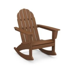 POLYWOOD Vineyard Adirondack Rocking Chair -VERMONT WOODS Vineyard Adirondack Rocking Chair ADR400TE Teak
