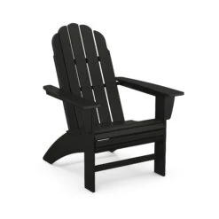 POLYWOOD Vineyard Curveback Adirondack Chair -VERMONT WOODS Vineyard Curveback Adirondack Chair AD600BL Black