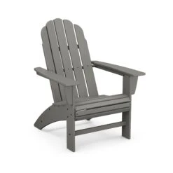 POLYWOOD Vineyard Curveback Adirondack Chair -VERMONT WOODS Vineyard Curveback Adirondack Chair AD600GY Slate Grey