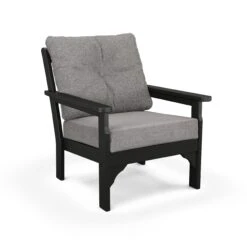 POLYWOOD Vineyard Deep Seating Chair -VERMONT WOODS Vineyard Deep Seating Chair GN23BL 145980 Black Grey Mist
