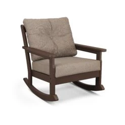POLYWOOD Vineyard Deep Seating Rocking Chair 15 POLYWOOD Vineyard Deep Seating Rocking Chair -VERMONT WOODS Vineyard Deep Seating Rocking Chair GNR23MA 146010 Mahogany Spiced Burlap