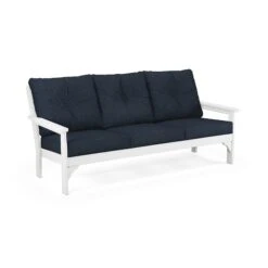 POLYWOOD Vineyard Deep Seating Sofa - All-Weather Outdoor Comfort 15 POLYWOOD Vineyard Deep Seating Sofa - All-Weather Outdoor Comfort -VERMONT WOODS Vineyard Deep Seating Sofa GN69WH 145991 White Marine Indigo