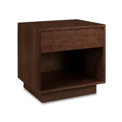 Solid Wood 1-Drawer Nightstand - The Sutton Handcrafted Bedside Table 17 Solid Wood 1-Drawer Nightstand - The Sutton Handcrafted Bedside Table -VERMONT WOODS sutton 1 drawer nightstand Natural Walnut